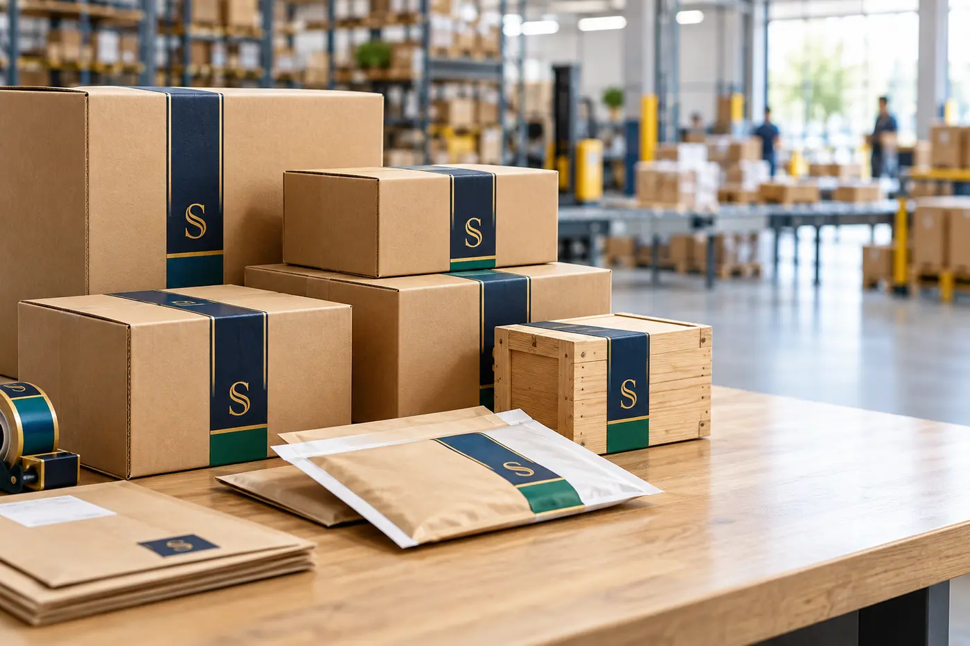 Carefully prepared Shipverta shipping cartons and parcel envelopes